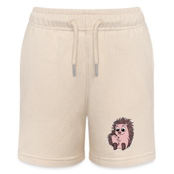 Igel Familie - Igel mit Baby - Igel Motiv - Stanley/Stella Teenager Bio-Joggingshorts MINI BOLTER - Natur - Vorne