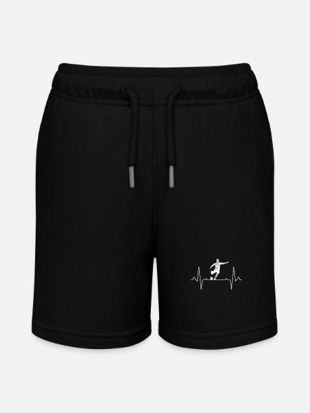 Fußball Fußballer Herzschlag - Stanley/Stella Teenager Bio-Joggingshorts MINI BOLTER - Schwarz