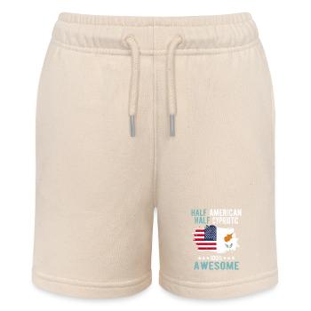 Halb Amerikaner Halb Zyprer - Stanley/Stella Teenager Bio-Joggingshorts MINI BOLTER - Natur - Vorne