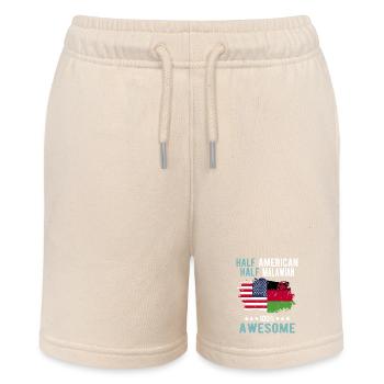 Half American Half Malawi - Stanley/Stella MINI BOLTER Organic Teen Jogging Shorts - soft Ecru - Front