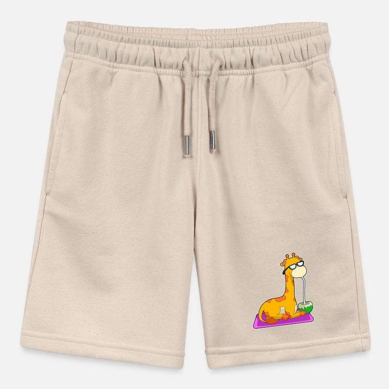 Giraffe with coconut Stanley/Stella MINI BOLTER Organic Teen Jogging Shorts