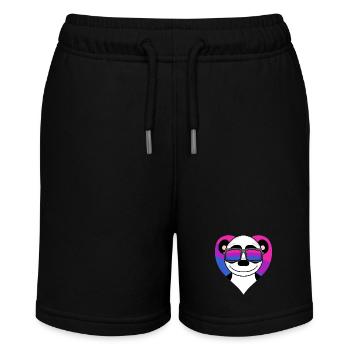 Bisexuell Panda Geschenk - Stanley/Stella Teenager Bio-Joggingshorts MINI BOLTER - Schwarz - Vorne