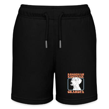Rhodesian Ridgeback Grandpa Dog Owner Gift - Stanley/Stella MINI BOLTER Organic Teen Jogging Shorts - black - Front