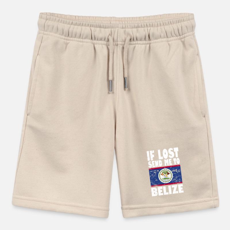 Belize Flag Saying Stanley/Stella MINI BOLTER Organic Teen Jogging Shorts