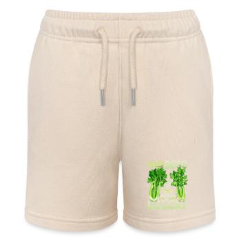 Celery, funny saying, pun, celery-raise - Stanley/Stella MINI BOLTER Organic Teen Jogging Shorts - soft Ecru - Front