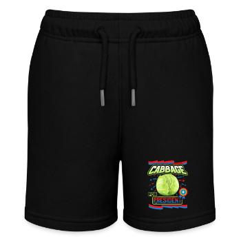 Kohl, lustiger Spruch, Cabbage-For-President - Stanley/Stella Teenager Bio-Joggingshorts MINI BOLTER - Schwarz - Vorne