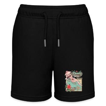 Hawaii Urlaub, Aloha-Hawaii, Vintage-Karte - Stanley/Stella Teenager Bio-Joggingshorts MINI BOLTER - Schwarz - Vorne