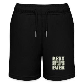 Best Developer ever Developer Gift - Stanley/Stella MINI BOLTER Organic Teen Jogging Shorts - black - Front