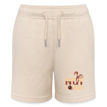 Nuss Today | Squirrel joke | Fun - Stanley/Stella MINI BOLTER Organic Teen Jogging Shorts - soft Ecru - Front
