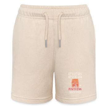 Let's Eat Kids Let's Eat, Kids Punctuation - Stanley/Stella MINI BOLTER Organic Teen Jogging Shorts - soft Ecru - Front