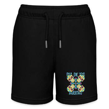 Dia-De-Los-Muertos, Sugar-Skull, Skull, Skull - Stanley/Stella MINI BOLTER Organic Teen Jogging Shorts - black - Front