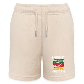 Powered By Juneteenth Proud Melanated - Stanley/Stella MINI BOLTER Organic Teen Jogging Shorts - soft Ecru - Front