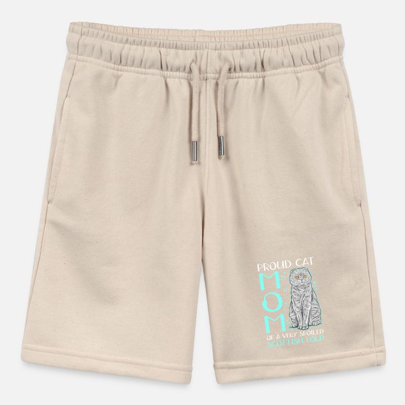Scottish Fold-eared Cat Mom Cat Gift Stanley/Stella MINI BOLTER Organic Teen Jogging Shorts