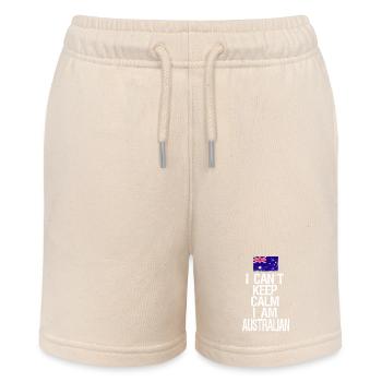 I can not Keep Calm I am Australier - Stanley/Stella Teenager Bio-Joggingshorts MINI BOLTER - Natur - Vorne