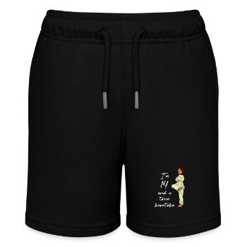 I'm 14 - Girl Karate - Stanley/Stella MINI BOLTER Organic Teen Jogging Shorts - black - Front