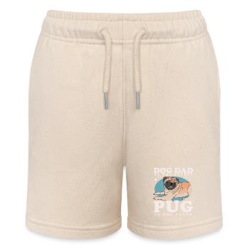 Pug Dad Dog Lovers Dog Owner Gift - Stanley/Stella MINI BOLTER Organic Teen Jogging Shorts - soft Ecru - Front