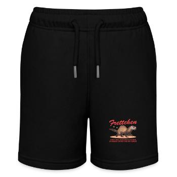 Frettchen Marder Besitzer Ferret Geschenk - Stanley/Stella Teenager Bio-Joggingshorts MINI BOLTER - Schwarz - Vorne