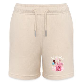 I am already 10 fairy magic castle 10. - Stanley/Stella MINI BOLTER Organic Teen Jogging Shorts - soft Ecru - Front