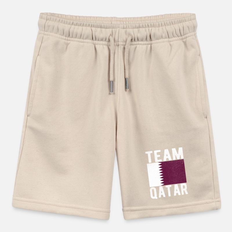 Qatar Flag Stanley/Stella MINI BOLTER Organic Teen Jogging Shorts