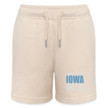 Iowa Meme - Stanley/Stella MINI BOLTER Organic Teen Jogging Shorts - soft Ecru - Front