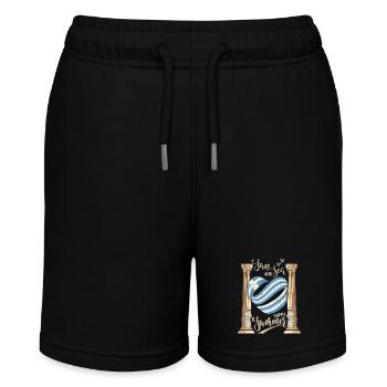 Sonne und Meer Griechenland Urlaub antike Ruinen - Stanley/Stella Teenager Bio-Joggingshorts MINI BOLTER - Schwarz - Vorne