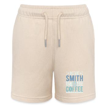 Blacksmith coffee saying - Stanley/Stella MINI BOLTER Organic Teen Jogging Shorts - soft Ecru - Front