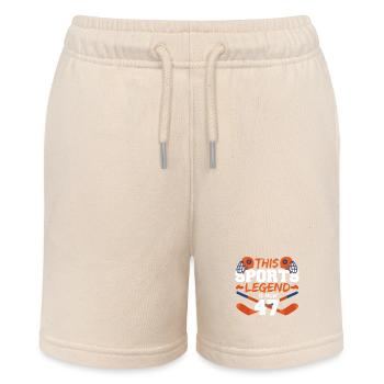 This sports legend is now 47, hockey game - Stanley/Stella MINI BOLTER Organic Teen Jogging Shorts - soft Ecru - Front