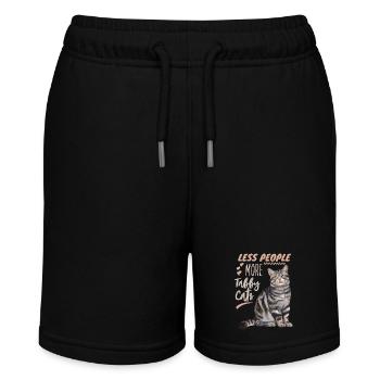 Katze, Tabby-Cat, getigerte Katze lustiger Spruch - Stanley/Stella Teenager Bio-Joggingshorts MINI BOLTER - Schwarz - Vorne