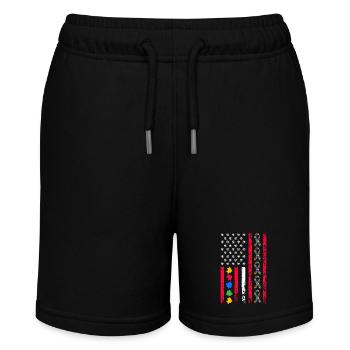 Autism Awareness Month American Sports - Stanley/Stella MINI BOLTER Organic Teen Jogging Shorts - black - Front