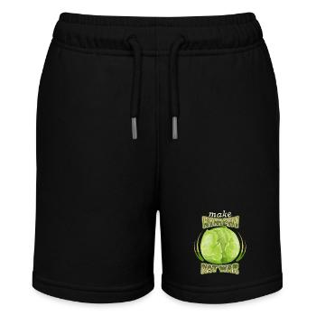 Kohl, Weißkohl, Kimchi, lustiger Spruch - Stanley/Stella Teenager Bio-Joggingshorts MINI BOLTER - Schwarz - Vorne