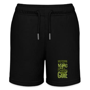 Eating pickles is my game - Gurken - Stanley/Stella Teenager Bio-Joggingshorts MINI BOLTER - Schwarz - Vorne
