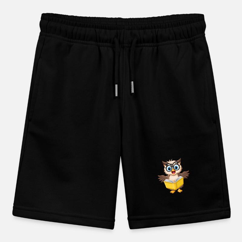 Niedliche Eule mit Nerd-Brille, die ein Buch liest Stanley/Stella Teenager Bio-Joggingshorts MINI BOLTER