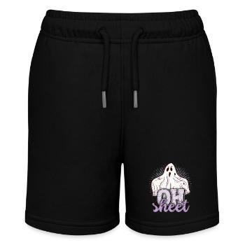 Funny Boo Ghost, Bed Sheet, Oh-Sheet, Pun - Stanley/Stella MINI BOLTER Organic Teen Jogging Shorts - black - Front