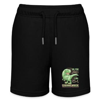 Funny saying T-Rex dinosaur, dinosaur, comic - Stanley/Stella MINI BOLTER Organic Teen Jogging Shorts - black - Front