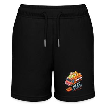 Chinesisches Essen, Chinesische Küche, Food-Truck - Stanley/Stella Teenager Bio-Joggingshorts MINI BOLTER - Schwarz - Vorne