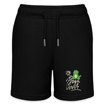 Drôle de grenouille de yoga, disant amateur de yoga - Short bio MINI BOLTER Stanley/Stella Ado - noir - Devant