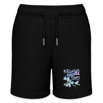 Forget-my-not, forget-me-not, Valentine's Day - Stanley/Stella MINI BOLTER Organic Teen Jogging Shorts - black - Front