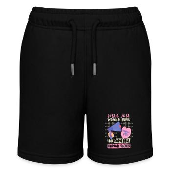 Internationaler Frauentag 8. März, Frauenrechte - Stanley/Stella Teenager Bio-Joggingshorts MINI BOLTER - Schwarz - Vorne