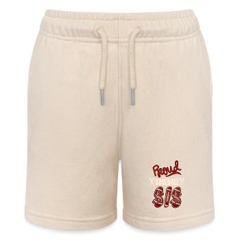 Proud Baseball-Sister, American Baseball Design - Stanley/Stella Teenager Bio-Joggingshorts MINI BOLTER - Natur - Vorne