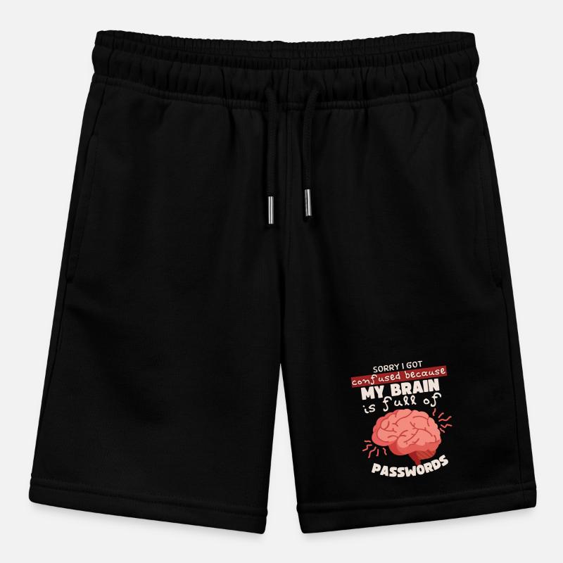 Passwords Forgot Password Computer Nerd Saying Stanley/Stella MINI BOLTER Organic Teen Jogging Shorts