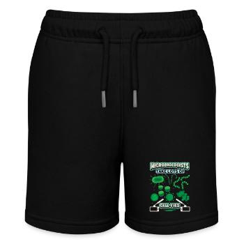 Mikrobiologe, Mikrobiologie, lustiger Spruch, Pun - Stanley/Stella Teenager Bio-Joggingshorts MINI BOLTER - Schwarz - Vorne