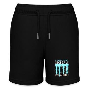 Höhlenforscher, Eishöhle Eishöhlenforschung Spruch - Stanley/Stella Teenager Bio-Joggingshorts MINI BOLTER - Schwarz - Vorne