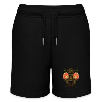 Lily, crâne de lys tigre, design de motard vintage - Short bio MINI BOLTER Stanley/Stella Ado - noir - Devant