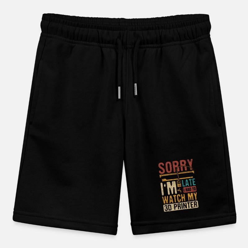 3D Printing 3D Printer Retro Design Slice Print Stanley/Stella MINI BOLTER Organic Teen Jogging Shorts