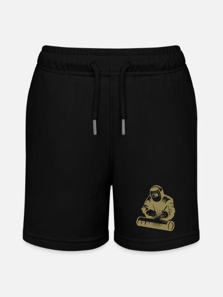 Schweißer-Silhouette beim Bogenschweißen - Stanley/Stella Teenager Bio-Joggingshorts MINI BOLTER - Schwarz