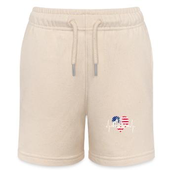 Boston Skyline Heartbeat États-Unis Flag Heart Love - Short bio MINI BOLTER Stanley/Stella Ado - écru doux - Devant