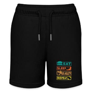 Eat Sleep Dog Agility Repeat - Stanley/Stella MINI BOLTER Organic Teen Jogging Shorts - black - Front