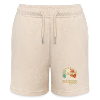 Jahrgang November 2003 Geburtstagsgeschenk 20 Jahre - Stanley/Stella Teenager Bio-Joggingshorts MINI BOLTER - Natur - Vorne