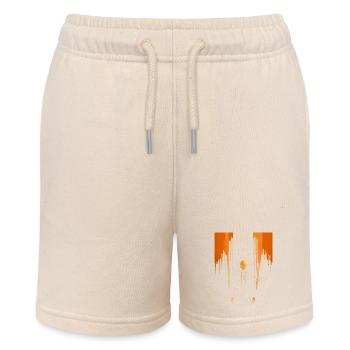 Effrayant homme de crâne orange portant une cape - Short bio MINI BOLTER Stanley/Stella Ado - écru doux - Devant