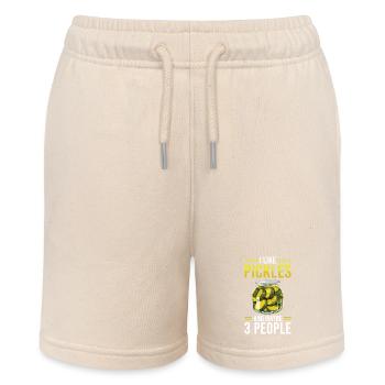 Pickles Lover Pickled Cucumber Gift - Stanley/Stella MINI BOLTER Organic Teen Jogging Shorts - soft Ecru - Front